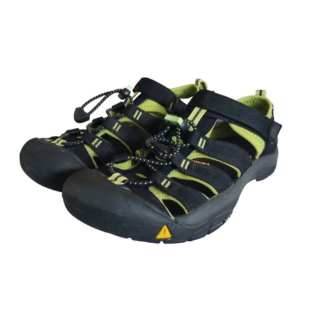Keen Newport H2 Sandals Boys Sz 5 Black  Green Quick Dry Waterproof & Washable